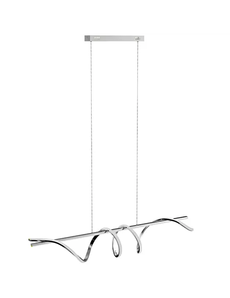 HOMCOM Pendant Light with 3 Colour Temperatures - Silver Tone