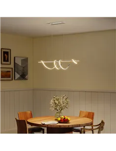HOMCOM Pendant Light with 3 Colour Temperatures - Silver Tone 2