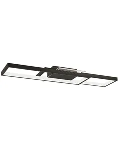 HOMCOM LED Ceiling Light, Modern Dimmable Ceiling Light with Wall Switch & Remote Control, Flush Mount Ceiling Lamp with 3000-60