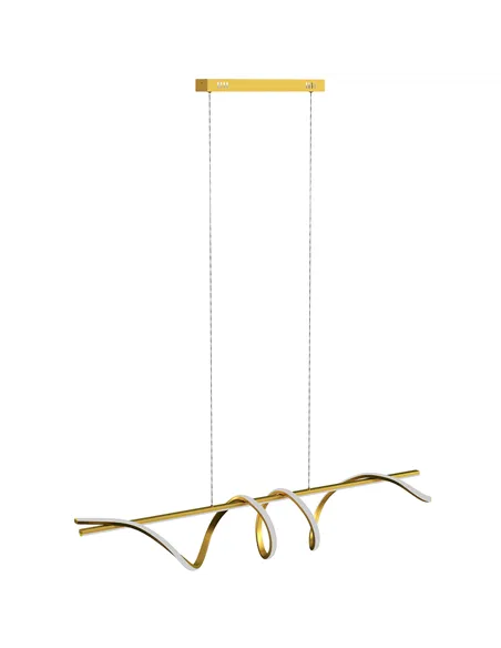 HOMCOM Pendant Light with 3 Colour Temperatures - Gold Tone