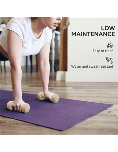 HOMCOM 10KG Dumbbells Set with Carry Case, Hand Weights for Women and Men Home Gym Weight Lifting Training, Pink, Purple, Grey, 