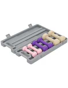 HOMCOM 6Kg Dumbbell Set, Fitness Weight Set for Men and Women, Home Gym Workout, Pink, Purple, Brown