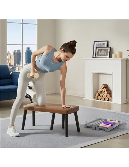 HOMCOM 6Kg Dumbbell Set, Fitness Weight Set for Men and Women, Home Gym Workout, Pink, Purple, Brown