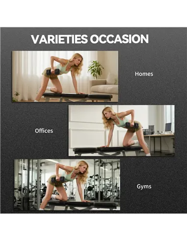 HOMCOM 2x15KG Rubber Hex Dumbbell Portable Hand Weights Dumbbell Home Gym