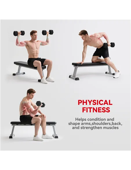 HOMCOM 2x20KG Rubber Hex Dumbbell Portable Hand Weights Dumbbell Home Gym