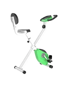 HOMCOM Folding Exercise Bike, Fitness Bicycle Indoor Trainer, 8-Level Magnetic Resistance Adjustable, with LCD Monitor, Pulse Se