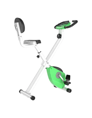 HOMCOM Folding Exercise Bike, Fitness Bicycle Indoor Trainer, 8-Level Magnetic Resistance Adjustable, with LCD Monitor, Pulse Se