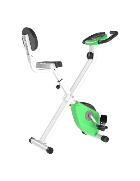 HOMCOM Folding Exercise Bike, Fitness Bicycle Indoor Trainer, 8-Level Magnetic Resistance Adjustable, with LCD Monitor, Pulse Se