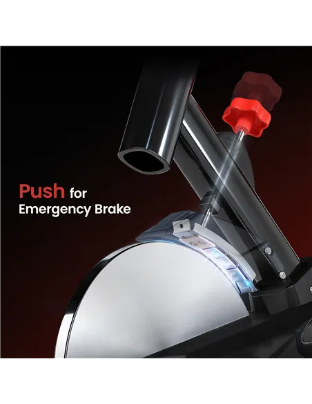 HOMCOM Indoor Upright Exercise Bike Machine, with Adjustable Seat, Resistance, Handlebar, LCD Display