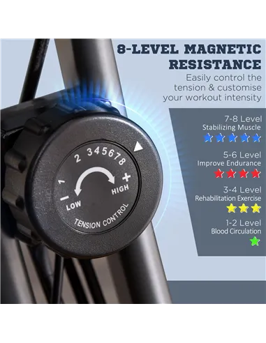 HOMCOM 2-in-1 Folding Exercise Bike with 8-Level Magnetic Resistance, Arm Resistance Band, Pulse Sensor, Green