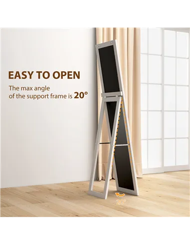 HOMCOM 37 x 157 cm Full Length Mirror - White