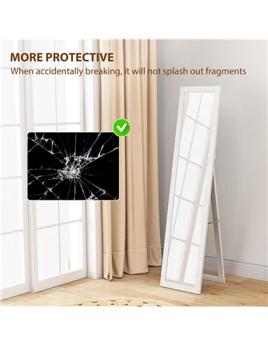 HOMCOM 37 x 157 cm Full Length Mirror - White