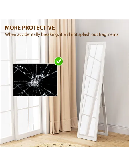 HOMCOM 37 x 157 cm Full Length Mirror - White