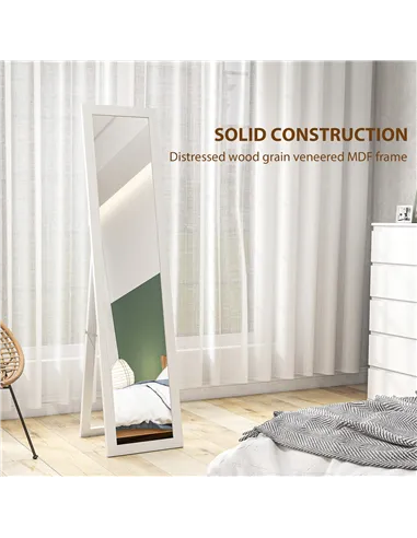 HOMCOM 37 x 157 cm Full Length Mirror - White