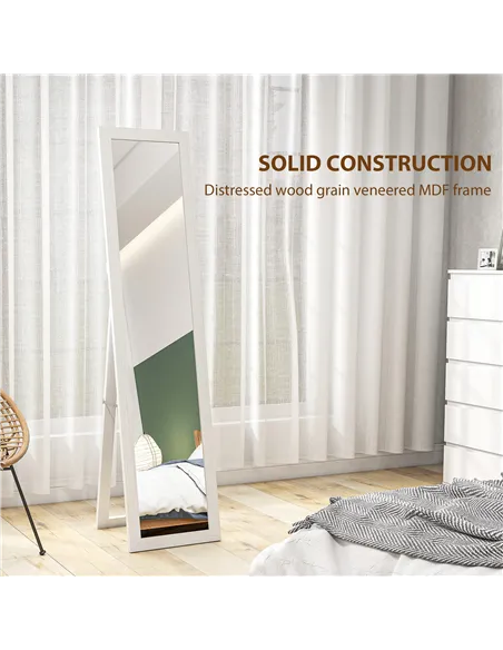 HOMCOM 37 x 157 cm Full Length Mirror - White