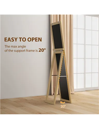 HOMCOM 37 x 157 cm Full Length Mirror - Natural