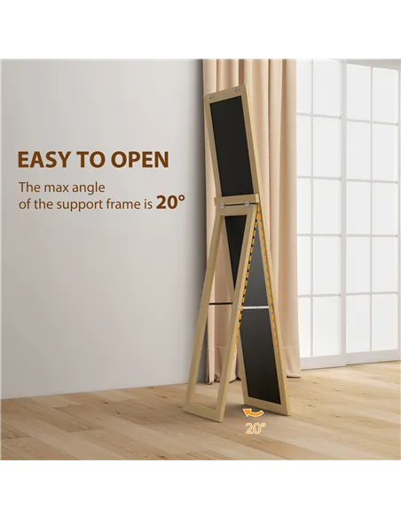 HOMCOM 37 x 157 cm Full Length Mirror - Natural