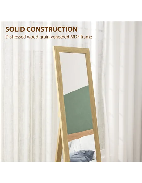 HOMCOM 37 x 157 cm Full Length Mirror - Natural
