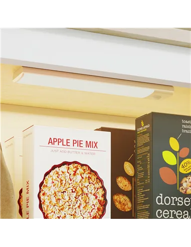 HOMCOM 176.5 cm Tall Pantry Cupboard with Motion Sensor LED Light - White