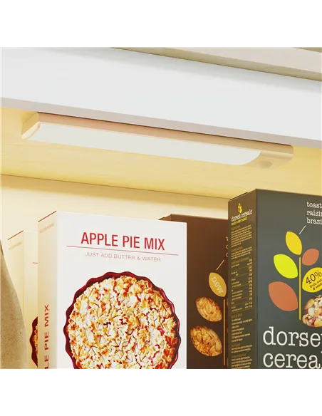 HOMCOM 176.5 cm Tall Pantry Cupboard with Motion Sensor LED Light - White