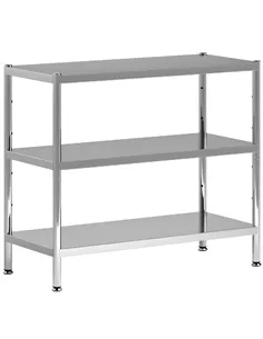 HOMCOM 3-Tier Bakers Rack with Storage, Stainless Steel Microwave Stand with Adjustable Shelves for Small Spaces, Kitchen Storag