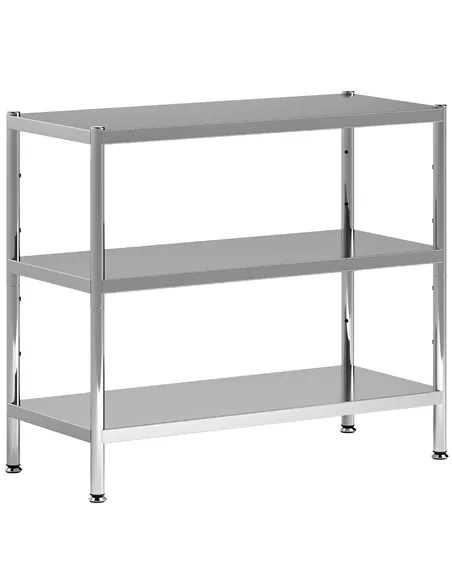 HOMCOM 3-Tier Bakers Rack with Storage, Stainless Steel Microwave Stand with Adjustable Shelves for Small Spaces, Kitchen Storag