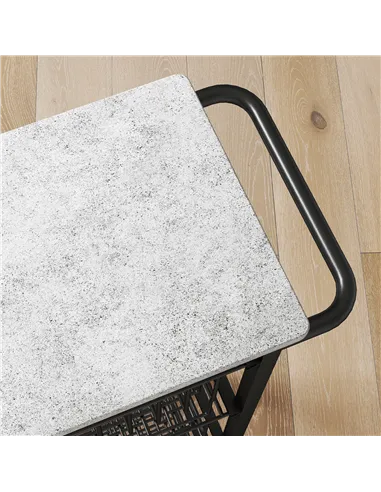 HOMCOM Five Basket Mobile Kitchen Island, with Brakes - Grey/Black