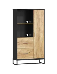 HOMCOM Tall Kitchen Cupboard, Freestanding Kitchen Pantry Cabinet with Adjustable Shelves, Drawers and Soft Close Door, 160cm