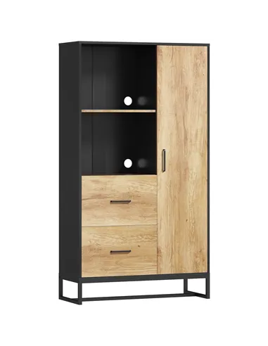 HOMCOM Tall Kitchen Cupboard, Freestanding Kitchen Pantry Cabinet with Adjustable Shelves, Drawers and Soft Close Door, 160cm