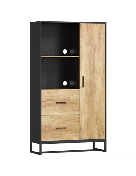 HOMCOM Tall Kitchen Cupboard, Freestanding Kitchen Pantry Cabinet with Adjustable Shelves, Drawers and Soft Close Door, 160cm