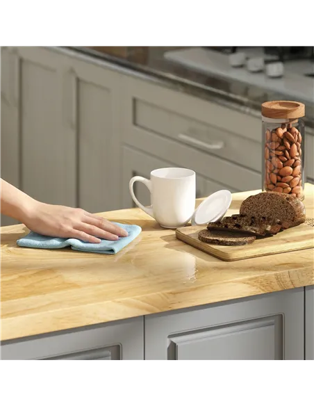 HOMCOM Kitchen Island on Wheels, Rolling Kitchen Storage Trolley with Drop Leaf, Drawers, Towel and Spice Rack, Grey