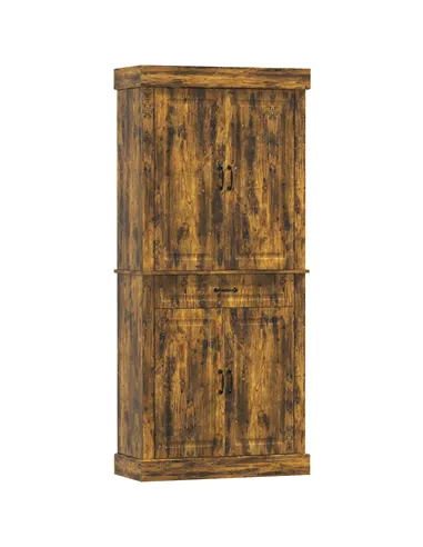 HOMCOM Tall Kitchen Cupboard, Kitchen Pantry Cabinet with Drawer, Shelves, Brown