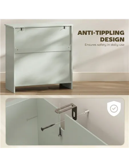 HOMCOM Sideboard Storage Cabinet, Modern Kitchen Cupboard with Adjustable Shelf, Drawer and Double Doors, Green