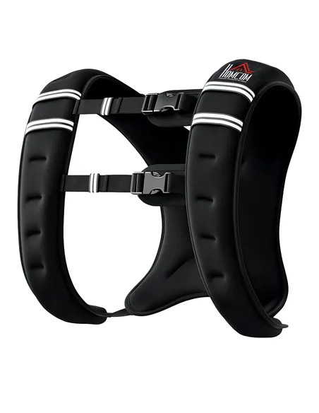 HOMCOM 8KG Weighted Vest, Running Weight Vest with Adjustable Strap, Convenient Pocket and Reflective Strips for Men and Women