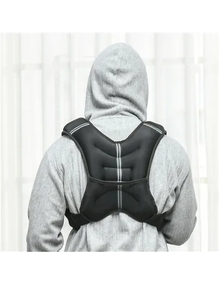 HOMCOM 8KG Weighted Vest, Running Weight Vest with Adjustable Strap, Convenient Pocket and Reflective Strips for Men and Women