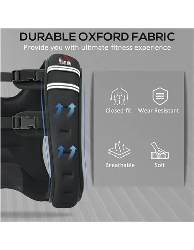 HOMCOM 8KG Weighted Vest, Running Weight Vest with Adjustable Strap, Convenient Pocket and Reflective Strips for Men and Women