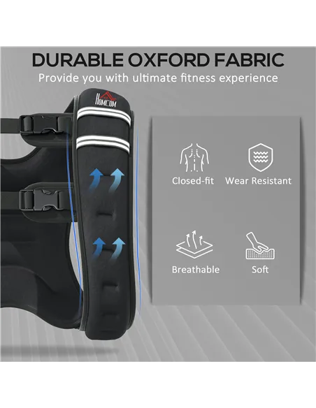 HOMCOM 8KG Weighted Vest, Running Weight Vest with Adjustable Strap, Convenient Pocket and Reflective Strips for Men and Women