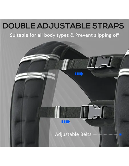 HOMCOM 8KG Weighted Vest, Running Weight Vest with Adjustable Strap, Convenient Pocket and Reflective Strips for Men and Women