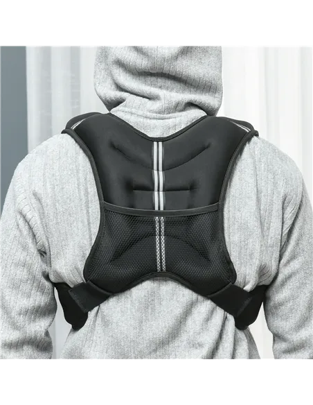 HOMCOM 5KG Weighted Vest, Running Weight Vest with Adjustable Strap, Convenient Pocket and Reflective Strips for Men and Women