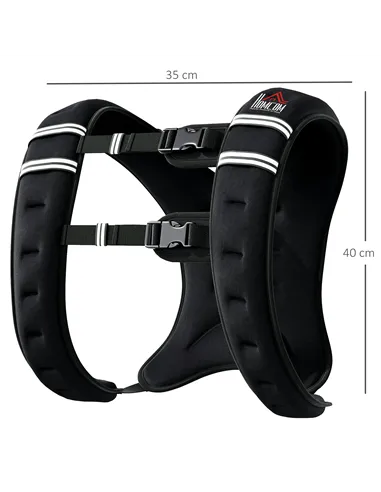 HOMCOM 5KG Weighted Vest, Running Weight Vest with Adjustable Strap, Convenient Pocket and Reflective Strips for Men and Women