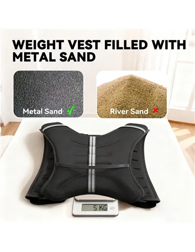 HOMCOM 5KG Weighted Vest, Running Weight Vest with Adjustable Strap, Convenient Pocket and Reflective Strips for Men and Women