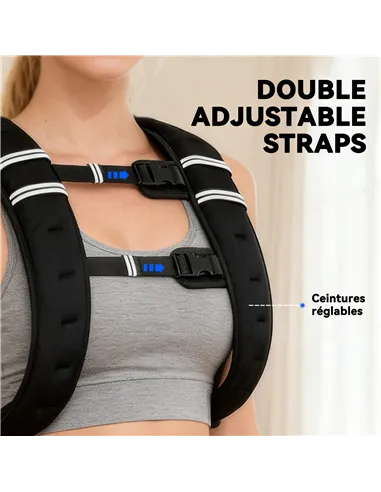 HOMCOM 5KG Weighted Vest, Running Weight Vest with Adjustable Strap, Convenient Pocket and Reflective Strips for Men and Women