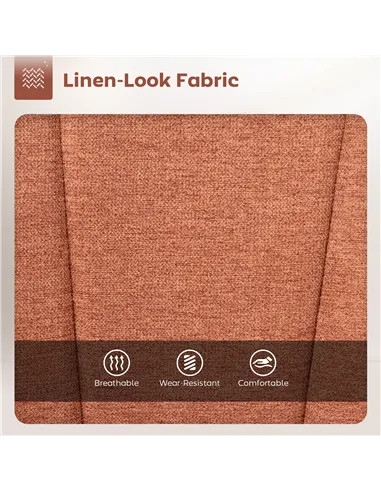 HOMCOM Set of Two Relaxed Tub Bar Stools - Orange