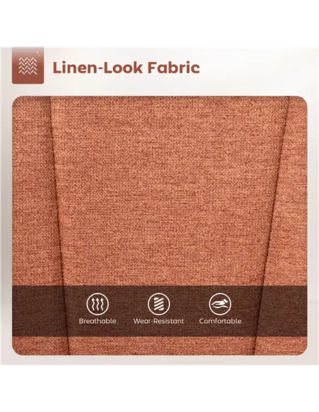 HOMCOM Set of Two Relaxed Tub Bar Stools - Orange