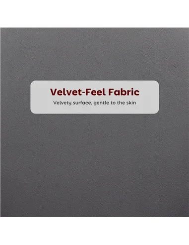 HOMCOM Set of Two Velvet-Feel Lotus Bar Stools - Grey