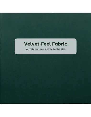 HOMCOM Set of Two Velvet-Feel Lotus Bar Stools - Dark Green