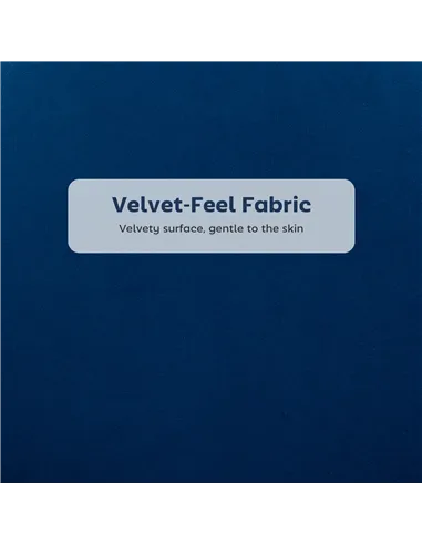 HOMCOM Set of Two Velvet-Feel Lotus Bar Stools - Dark Blue