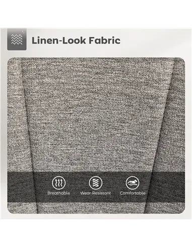 HOMCOM Set of Two Relaxed Tub Bar Stools - Grey