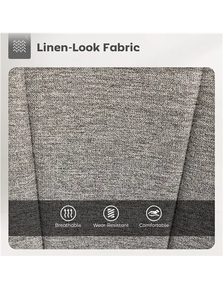 HOMCOM Set of Two Relaxed Tub Bar Stools - Grey