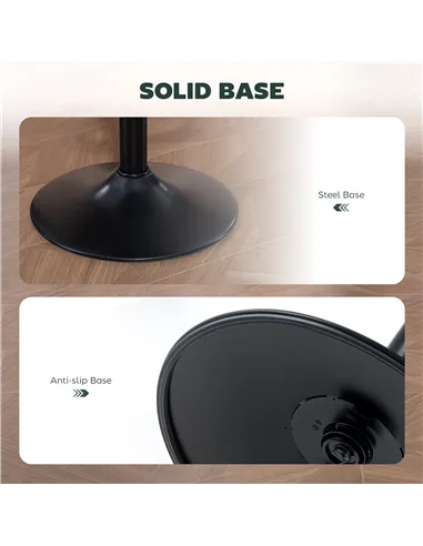 HOMCOM Set of Two Faux Leather Bar Stools - Dark Green